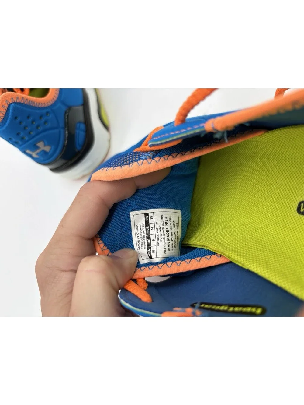 Under Armour Charge RC Running Shoes Mens Size 10 Blue Orange